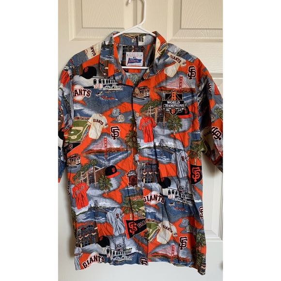 Reyn Spooner Giants World Champions Hawaiian Shirt Men’s XL - Picture 1 of 3